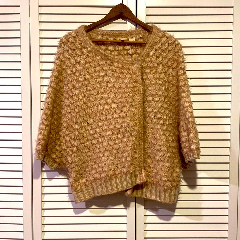NWT Anthropologie Moth Wool & Angora Blend Cream Cardigan